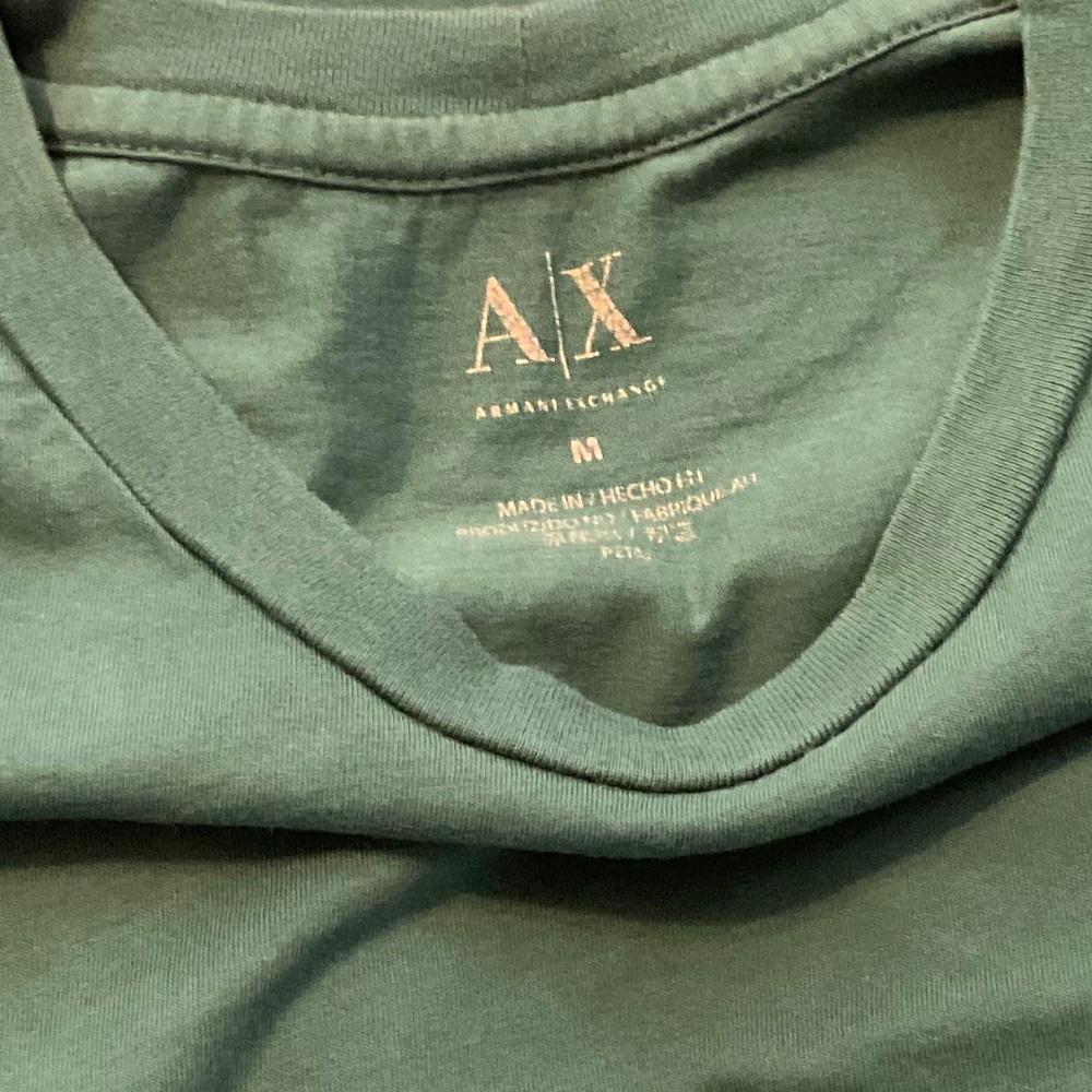 Armani Exchange Medium Green Pima Cotton tee